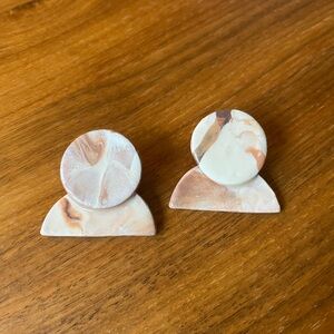 Marbled Geometric Earrings